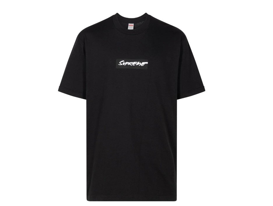 supreme futura box logo t shirt black 24ss